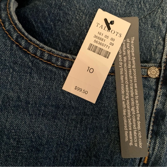 TALBOTS Everyday Relaxed Jeans women's Blue Jeans size 10 ankle length NWT - Picture 14 of 16